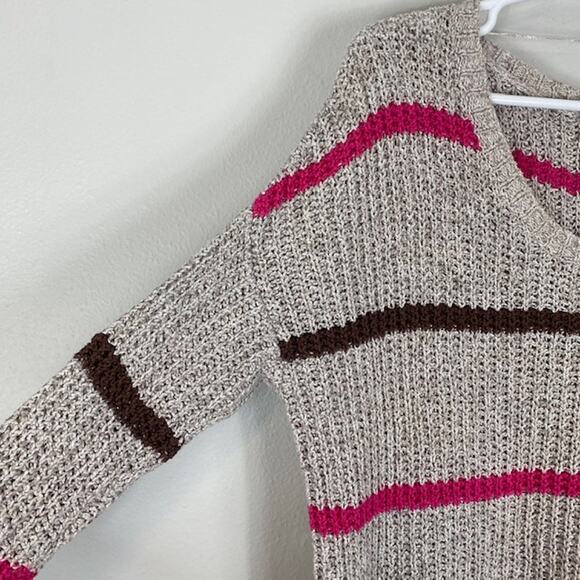 Free People Complete In Stripes Slouchy Oversized Sweater Small - Picture 3 of 9